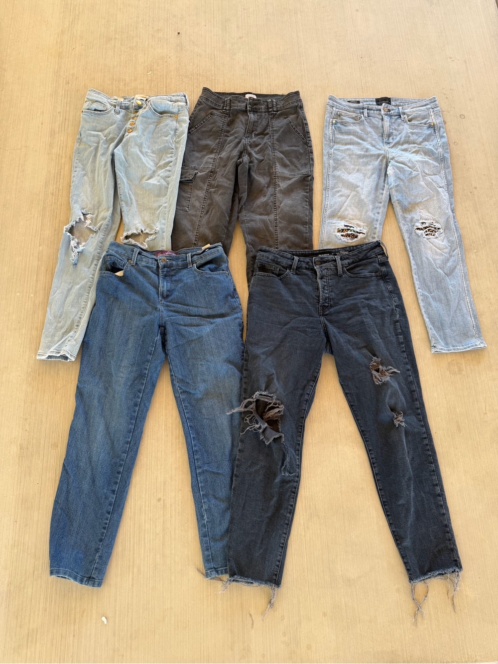 5 Pc Women’s Size 6 Jeans Denim Reseller Bundle Mixed Brands Wholesale Bulk Lot
